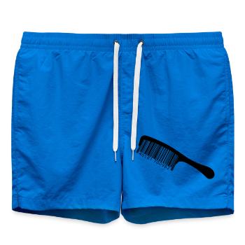 Illustration peigne avec code-barre - Short de bain - cobalt blue - Devant