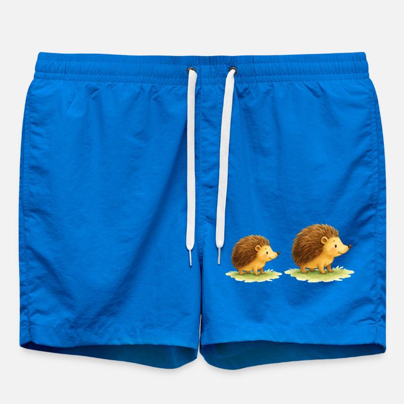 Cute hedgehogs for children's clothes - Swim Trunks - cobalt blue