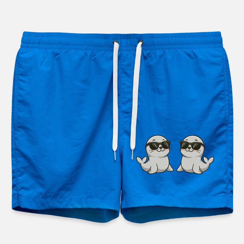 Illustration de loutre cool Doppelganger - Short de bain - cobalt blue