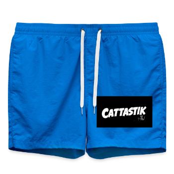 Humorous cat joke with bold writing - Swim Trunks - cobalt blue - Front