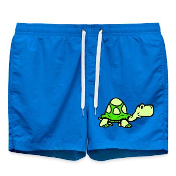 turtle cute smiling happy funny - Swim Trunks - cobalt blue - Front