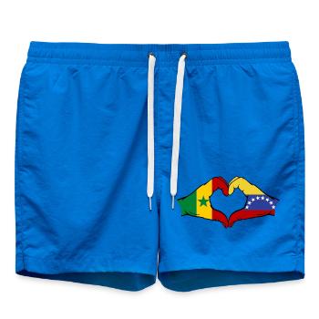 Sénégal Venezuela drapeau mains forme de coeur utilisé - Short de bain - cobalt blue - Devant