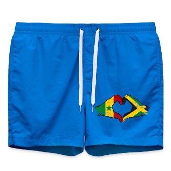Senegal Jamaika Flagge Hände Herzform used - Badeshorts - Cobalt blue - Vorne