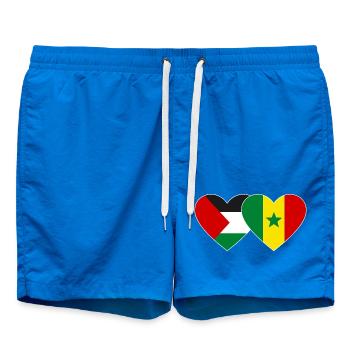 Palestine Sénégal Drapeau Coeur - Short de bain - cobalt blue - Devant