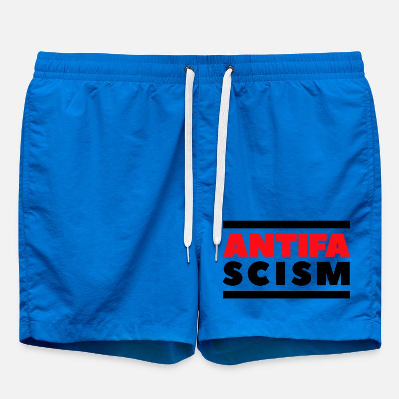 ANTIFA - Antifascism - Swim Trunks - cobalt blue