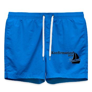 Confirmation 2026 Horizon Ship Cross Anchor Heart - Swim Trunks - cobalt blue - Front