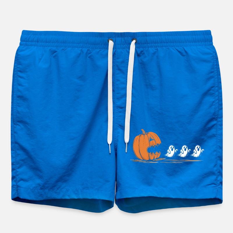Cracking Pumpkin Ghost Parade - Swim Trunks - cobalt blue