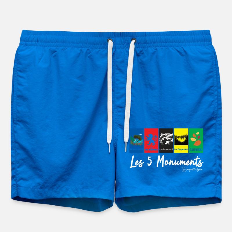 The 5 Monuments - cycling races - Swim Trunks - cobalt blue