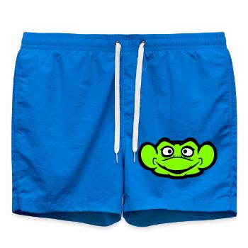 Frosch Kröte lächelt lustig Comic glücklich Cool - Badeshorts - Cobalt blue - Vorne