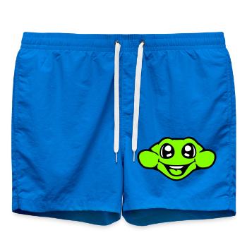 Frosch Kröte lächelt lustig Comic glücklich Cool - Badeshorts - Cobalt blue - Vorne