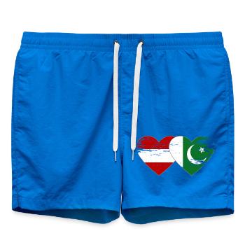 Autriche Pakistan Drapeau Coeur - Short de bain - cobalt blue - Devant