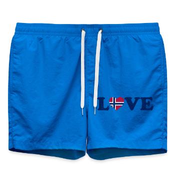 Love - Norway Flag - Norge - Norwegen - Swim Trunks - cobalt blue - Front