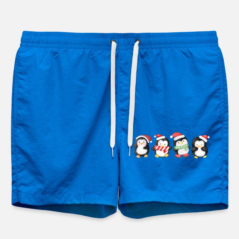 Drôle de pinguin Noël - Short de bain - cobalt blue