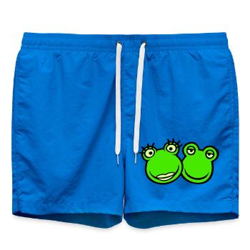 2 Frösche Mann Frau Liebespaar Freunde Liebe Team - Badeshorts - Cobalt blue - Vorne