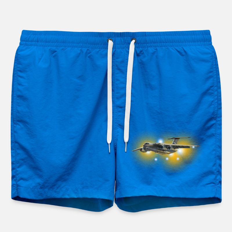 Cargo plane in solar fire - Swim Trunks - cobalt blue