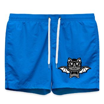 mignon nerd chauve-souris lunettes noeud papillon Halloween geek - Short de bain - cobalt blue - Devant