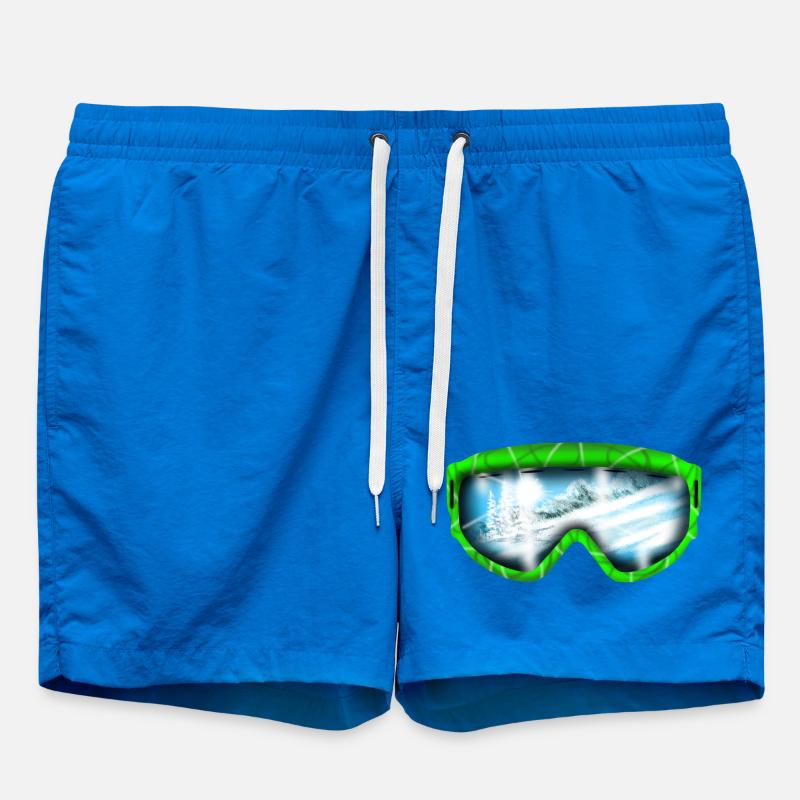 Glacier View Neon Goggle Design - Short de bain - cobalt blue