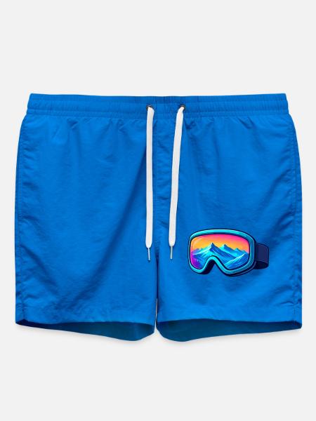 Bunte Skibrille Stylisches Wintersport Desig - Badeshorts - Cobalt blue