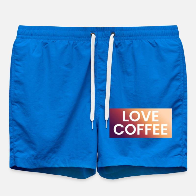 Coffee Love in Gradient - Swim Trunks - cobalt blue