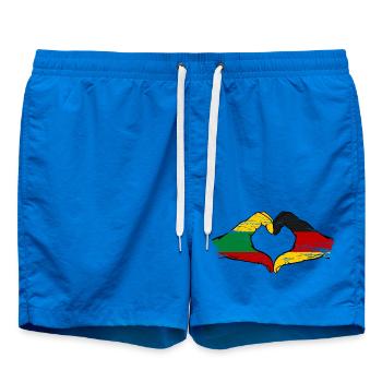Lituanie Allemagne drapeau mains forme de coeur utilisé - Short de bain - cobalt blue - Devant
