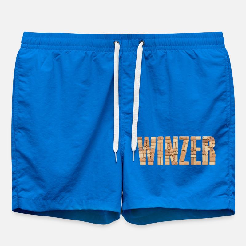 Winemaker – Cork Design - Swim Trunks - cobalt blue