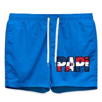  Papi Dominikanische Flagge – Stolzer Papa aus der - Badeshorts - Cobalt blue - Vorne
