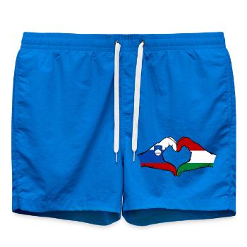 Slowenien Ungarn Flagge Hände Herzform - Badeshorts - Cobalt blue - Vorne