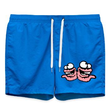 Worms Laughing Duo Crazy Spliking Silly Team - Short de bain - cobalt blue - Devant