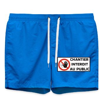 No construction site - Swim Trunks - cobalt blue - Front