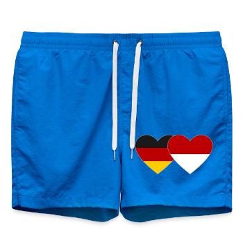 Allemagne Monaco Drapeau Coeur - Short de bain - cobalt blue - Devant