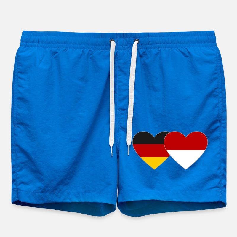 Allemagne Monaco Drapeau Coeur - Short de bain - cobalt blue
