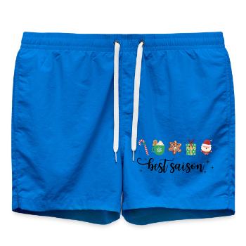 La meilleure saison est Noël avec des symboles - Short de bain - cobalt blue - Devant