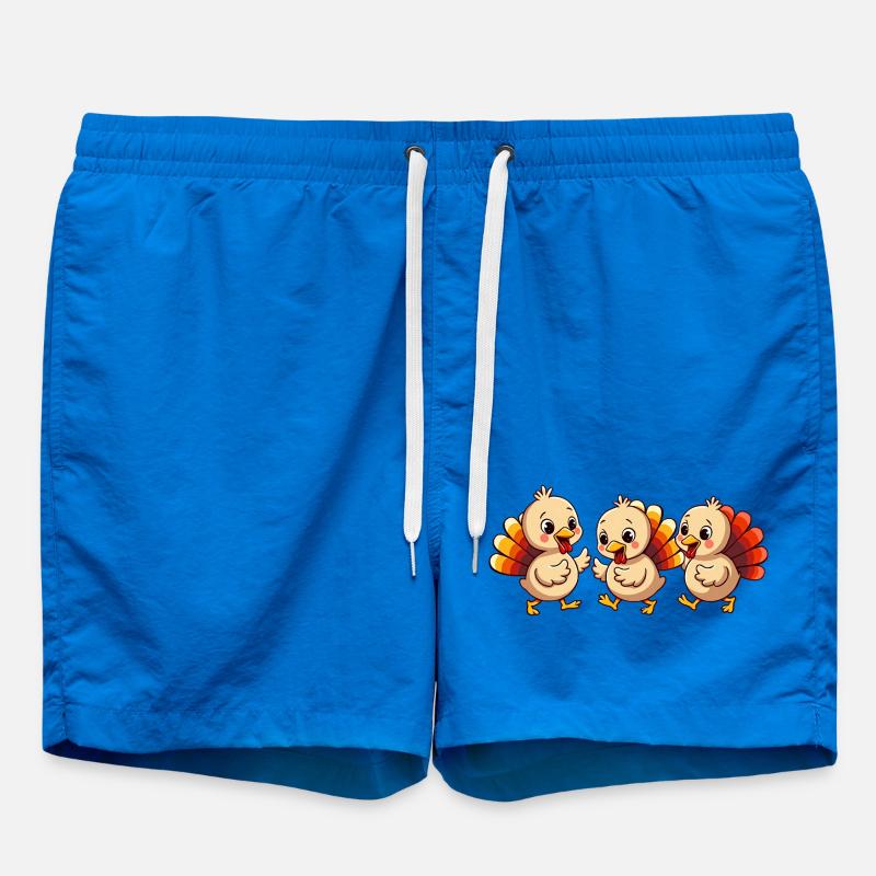Bébé dinde de Thanksgiving - Short de bain - cobalt blue