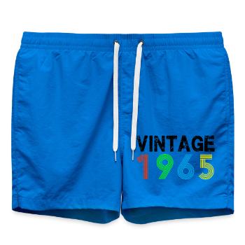 Vintage, 1965, 60ème anniversaire, Cadeaux - Short de bain - cobalt blue - Devant