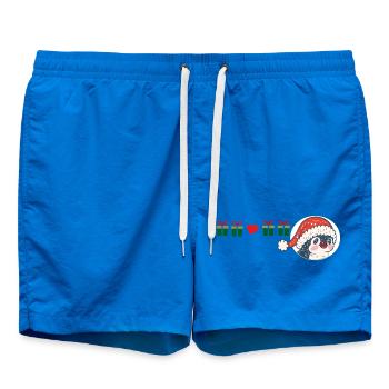 Pingouin avec chapeau de Père Noël - Short de bain - cobalt blue - Devant