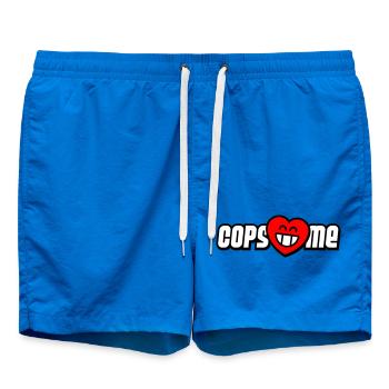 Cops love me (colors can be changed) - Swim Trunks - cobalt blue - Front