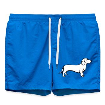 T-shirt chien teckel cadeau - Short de bain - cobalt blue - Devant