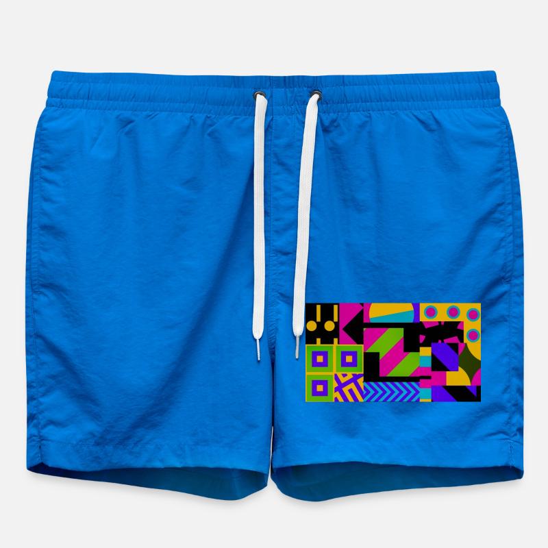 Nova Neon Geometry - Swim Trunks - cobalt blue