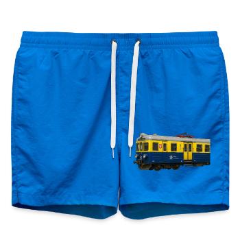 Lokomotive PKP Gelbblauer EN57-Zug - Badeshorts - Cobalt blue - Vorne