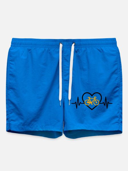 Cycling Heart Bicycle Passion Gift - Swim Trunks - cobalt blue