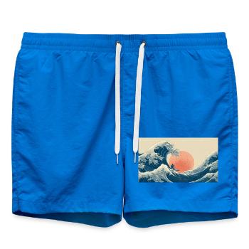 Vague de surf au coucher du soleil - Short de bain - cobalt blue - Devant