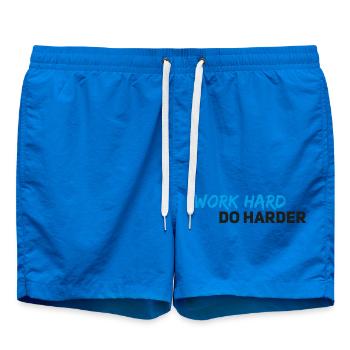 Travaille dur, fais encore plus dur - Short de bain - cobalt blue - Devant