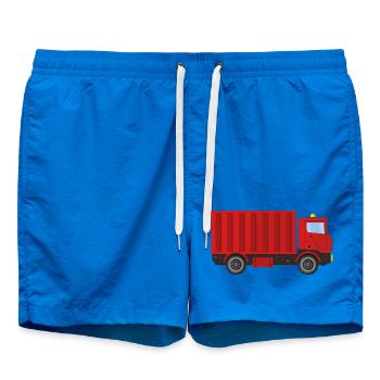 Cargo delivery truck - Swim Trunks - cobalt blue - Front