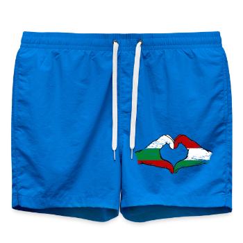Bulgarien Ungarn Flagge Hände Herzform - Badeshorts - Cobalt blue - Vorne
