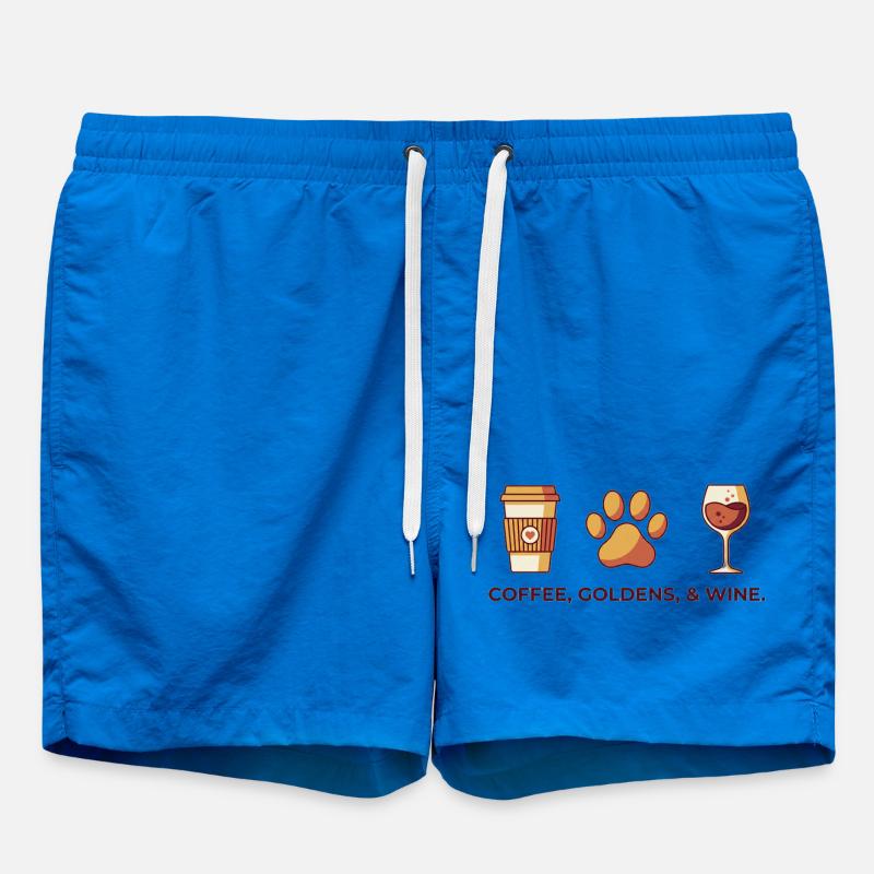 Coffee Goldens And Wine Weekend Essentials - Short de bain - cobalt blue