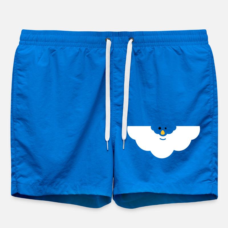 Cuddly Cloud Face - Swim Trunks - cobalt blue