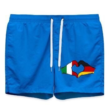 Italy Germany Flag Heart used - Swim Trunks - cobalt blue - Front