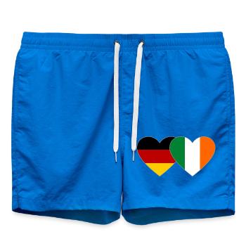Germany Ireland Flag Heart - Swim Trunks - cobalt blue - Front