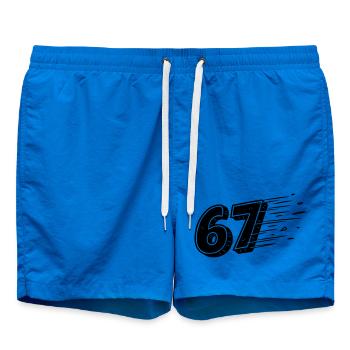 67 Meme Speedlines – Fast Comic Number - Swim Trunks - cobalt blue - Front