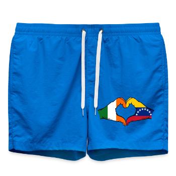 Ireland Venezuela Flag Heart - Swim Trunks - cobalt blue - Front